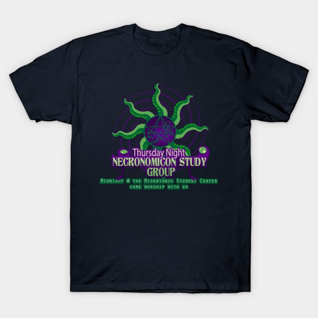 Necronomicon Study Group T-Shirt by sonofafish